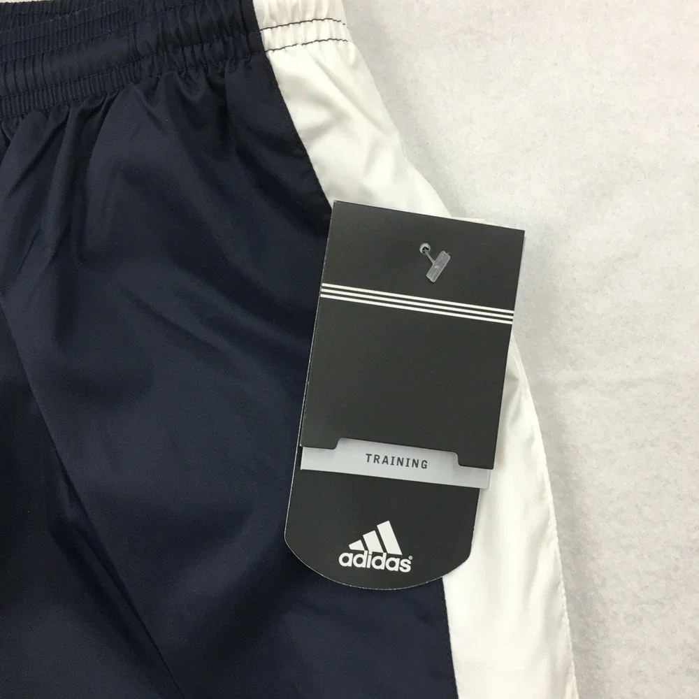 New Adidas Mens Vintage Y2K Training Track Pants Navy White Size XL‎ Lined
